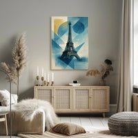 Eiffel Tower Abstract Elegance Modern Urban Artistic Poster