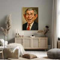 George H. W. Bush Caricature Poster PosterGoat