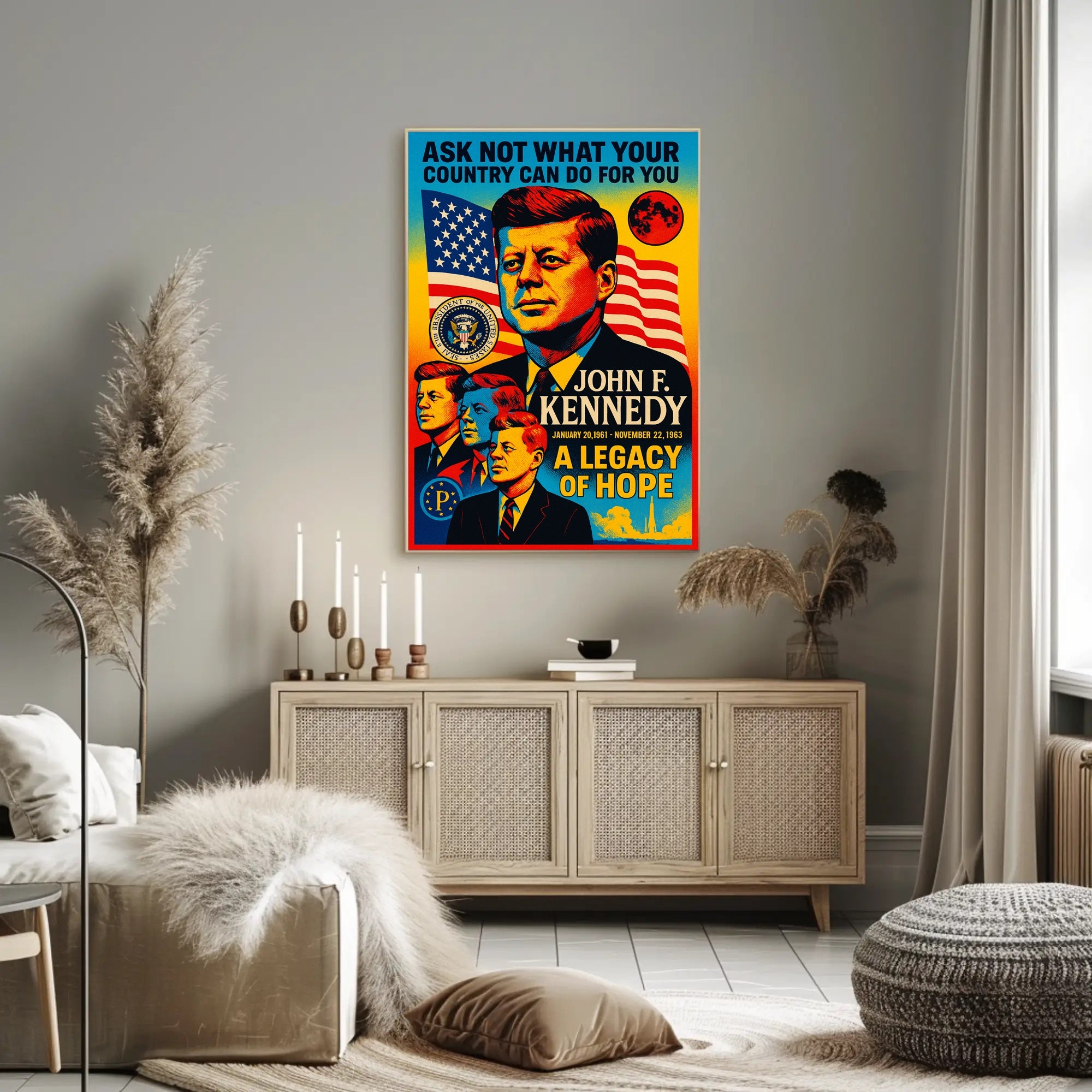 John F. Kennedy A Legacy of Hope Poster PosterGoat