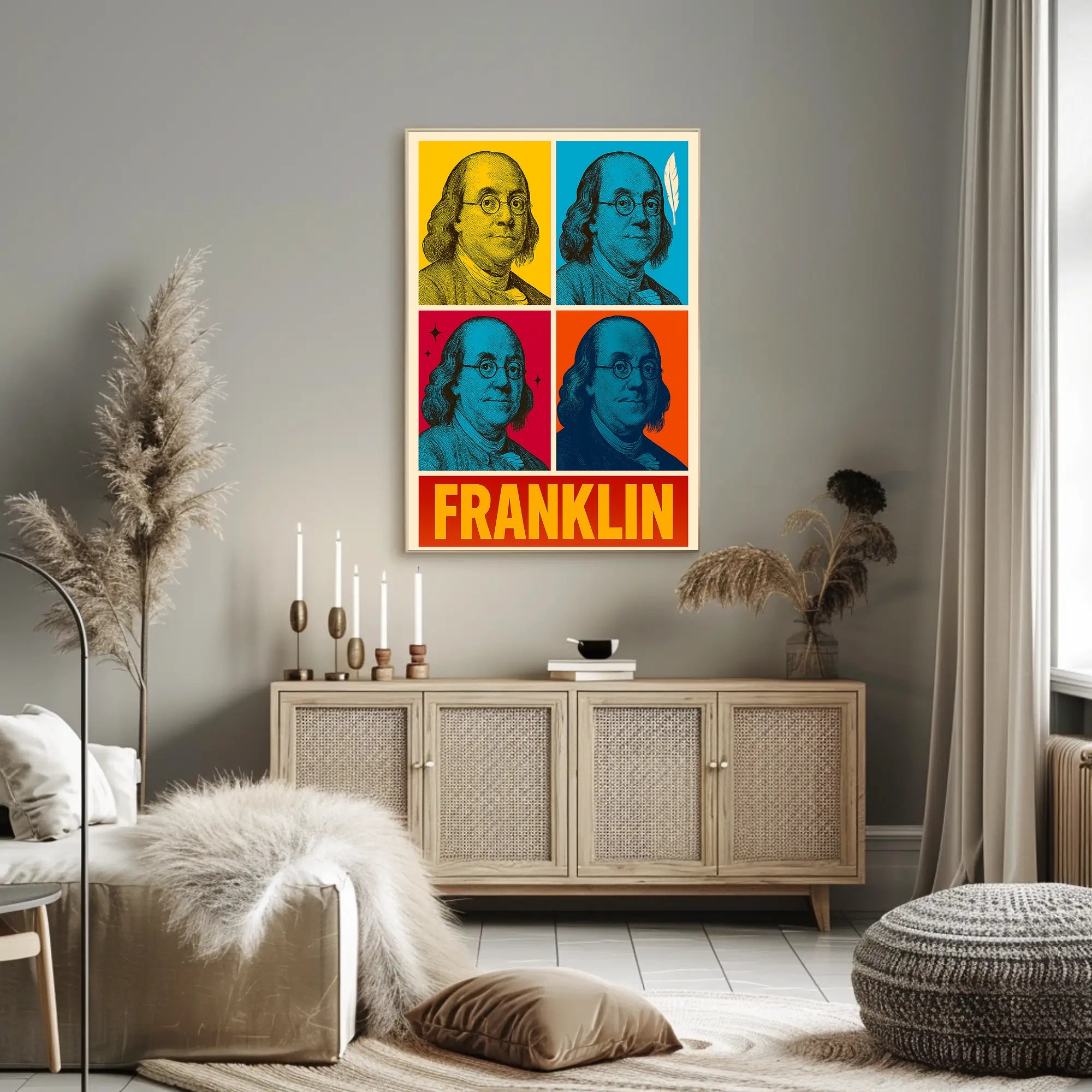 Benjamin Franklin Pop Art Historical or Presidential Poster