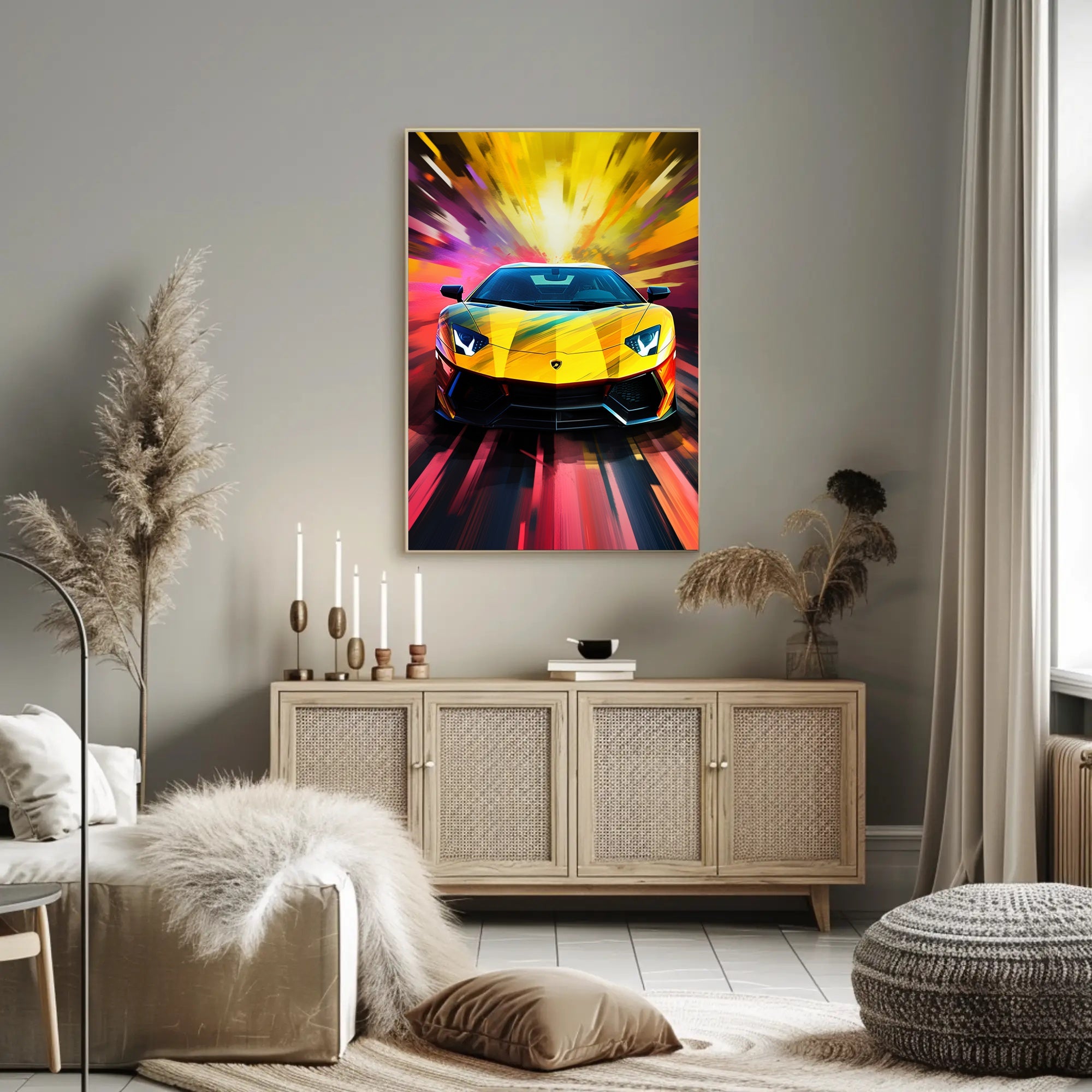 Speed and Color Burst Poster PosterGoat