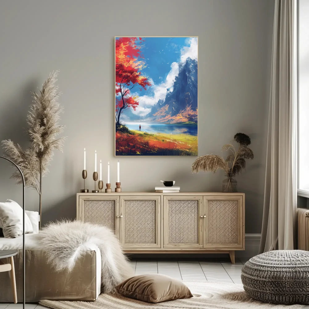 Vintage Car Mid-20th Century Art Deco Poster