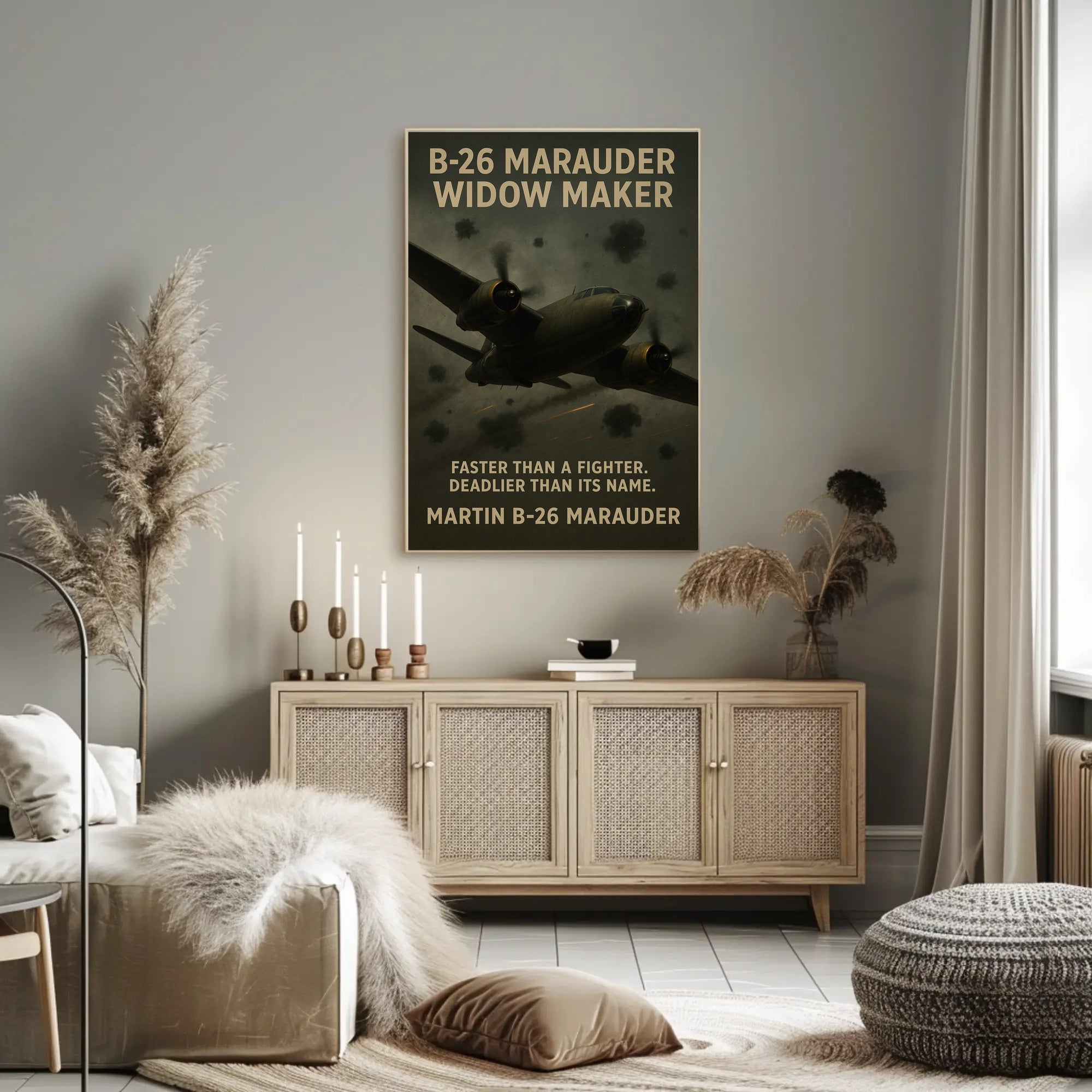 B-26 Marauder WWII Aircraft Tribute WWII Poster