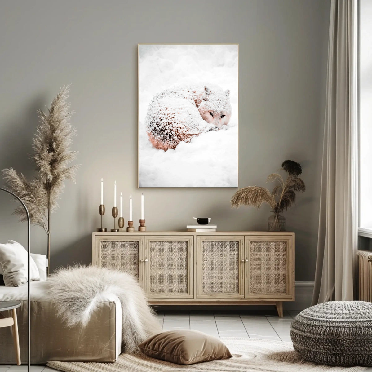 Arctic Wolf Serenity in Snowy Wilderness Poster