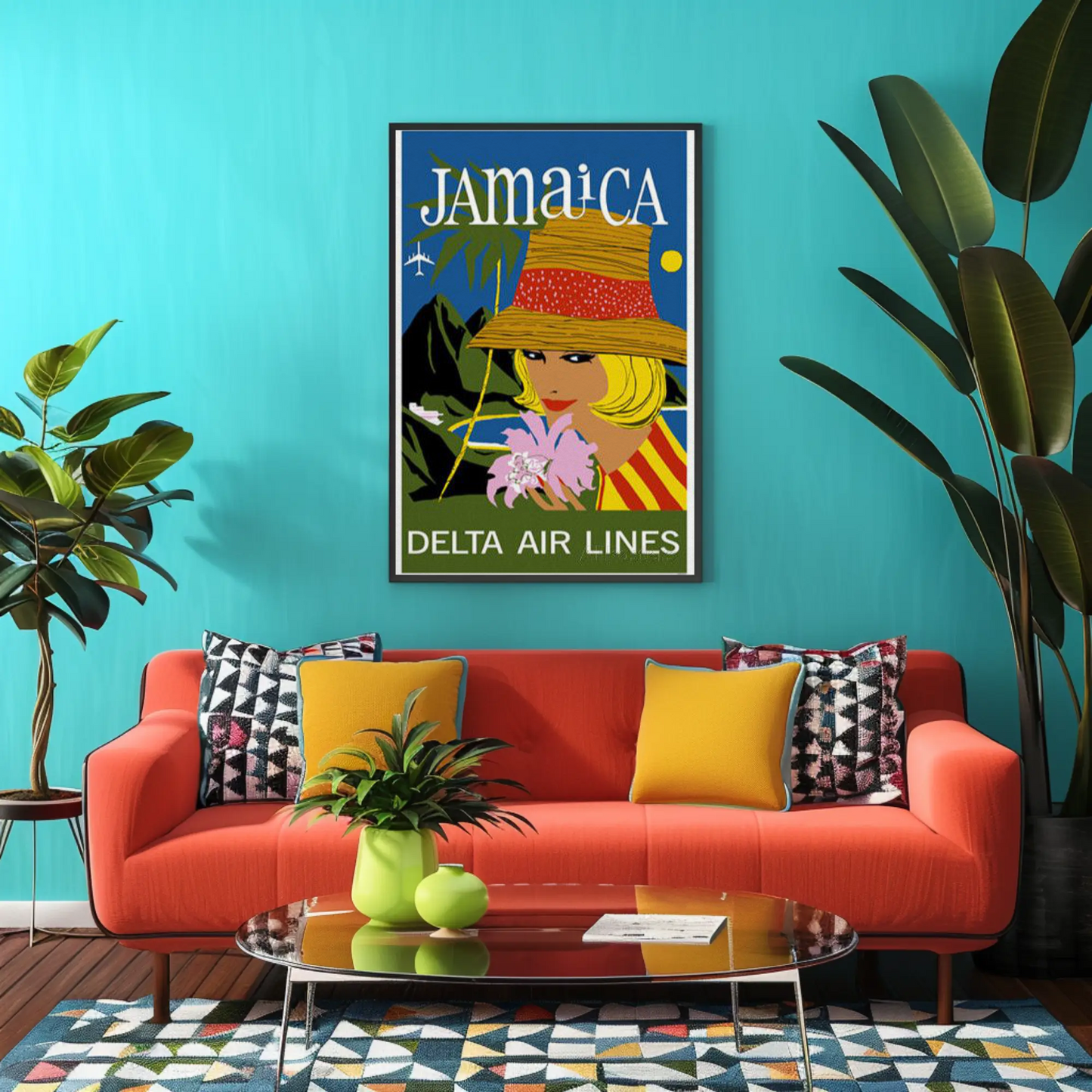 Jamaica - Delta Air Lines Vintage Travel Poster