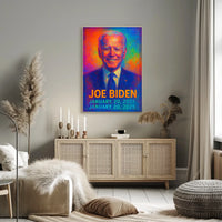Joe Biden 46th President of the United States Neon Gradient Overlay Poster