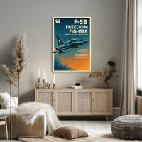 F-5B Freedom Fighter Jet Military Recruitment Poster