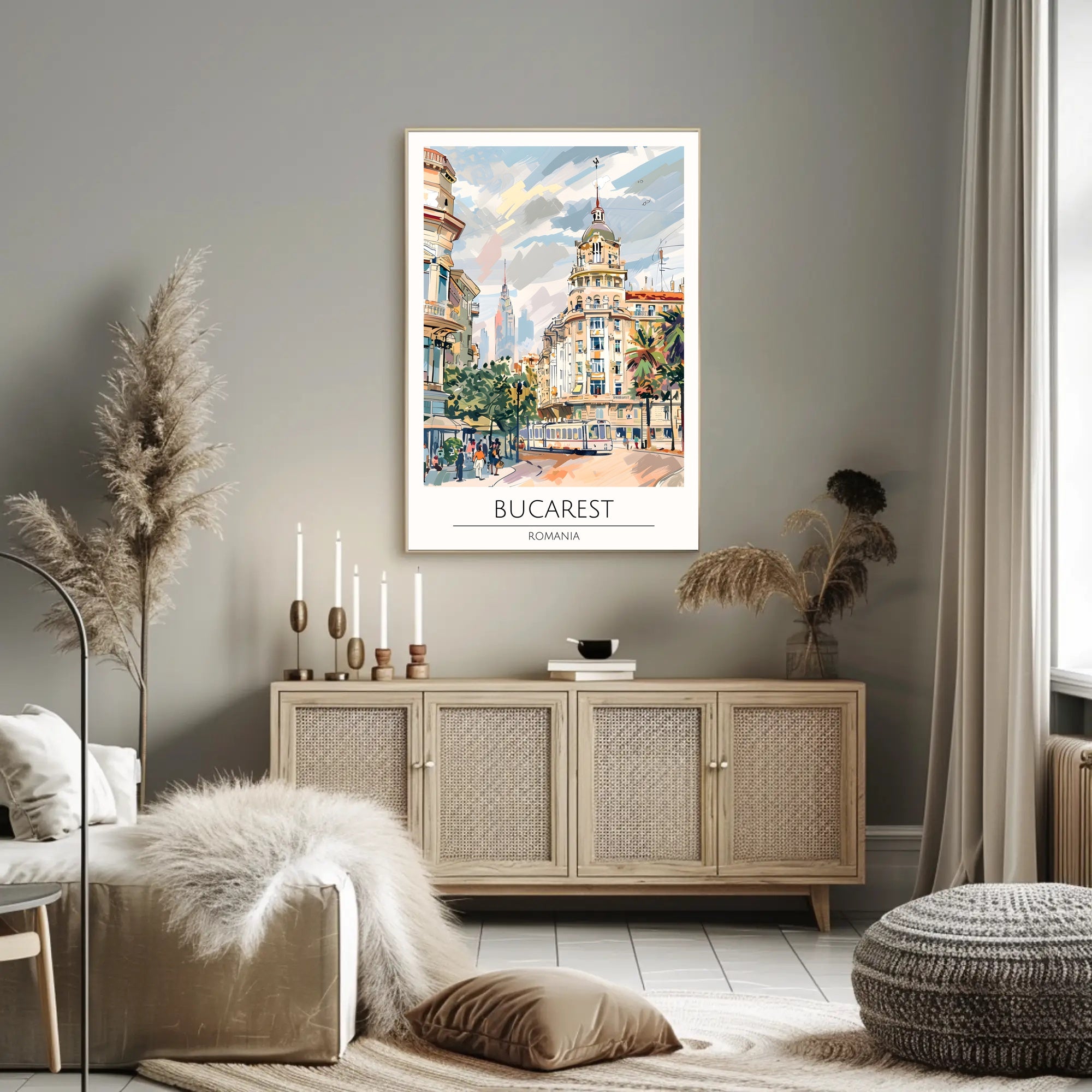 Bucarest Cityscape Poster PosterGoat