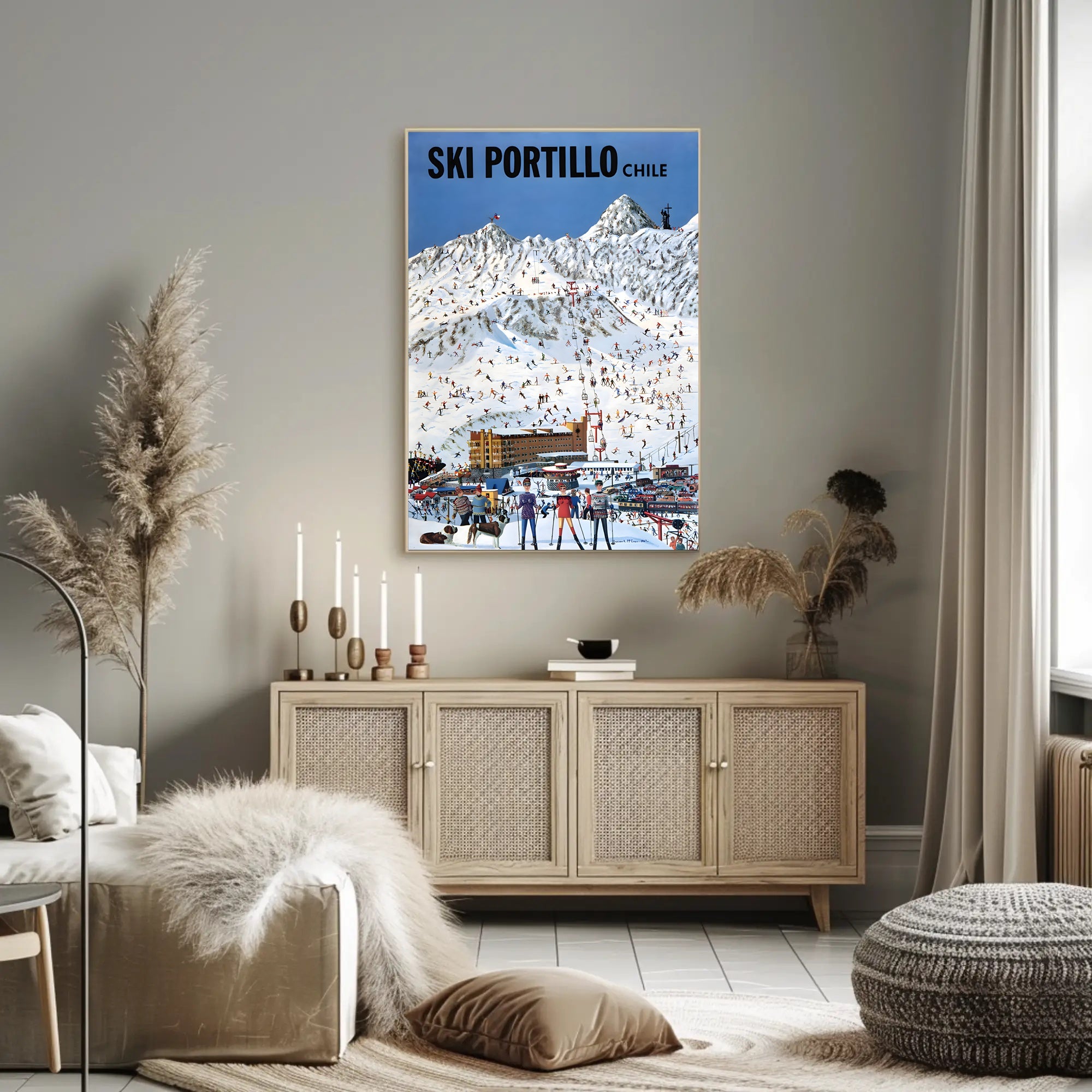Ski Portillo Chile Vintage Travel Poster PosterGoat