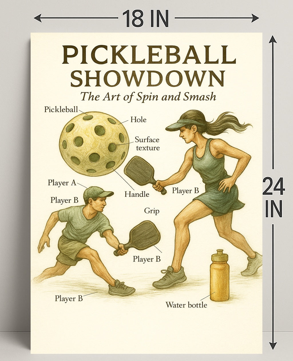 Pickleball Showdown Poster PosterGoat