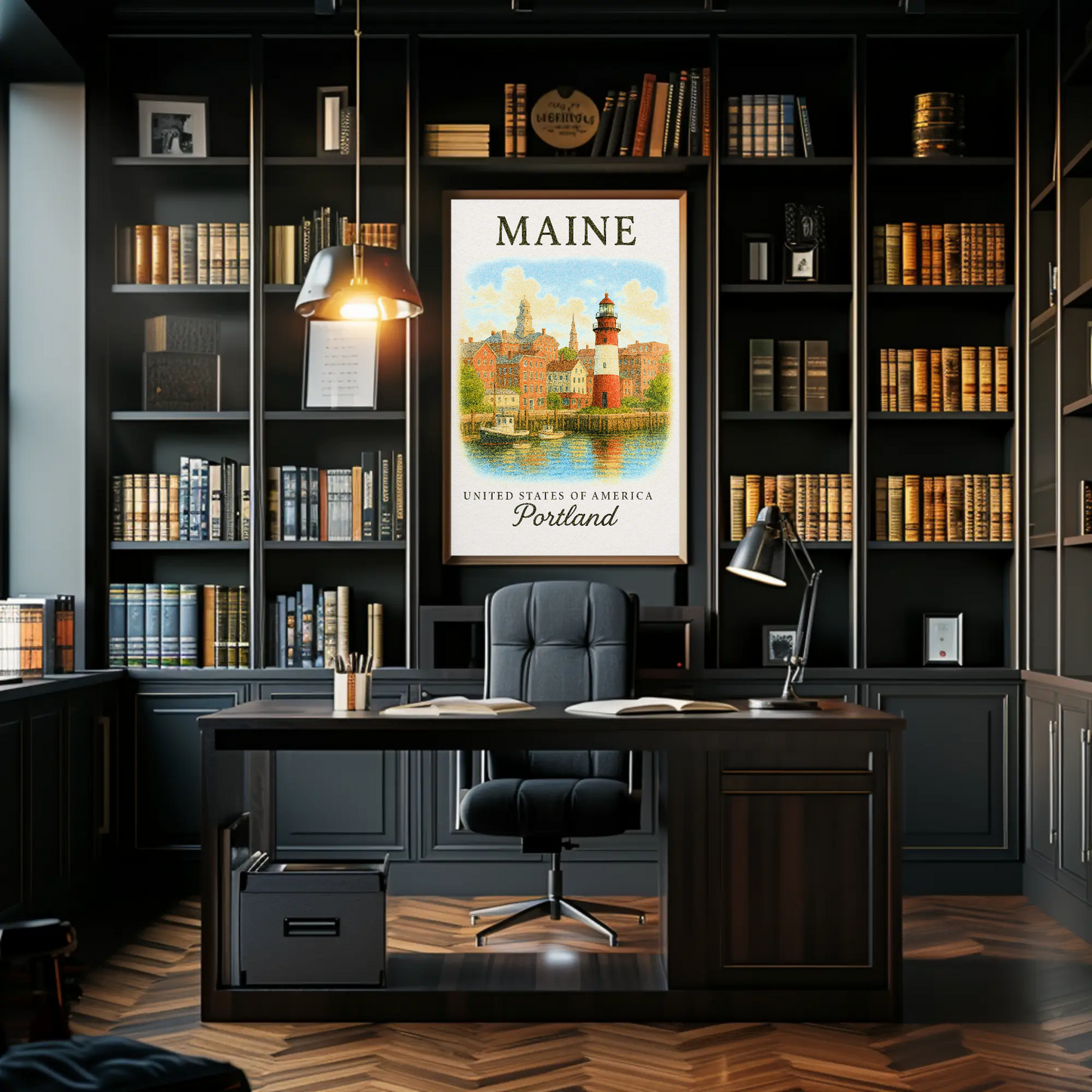 Maine, Portland Signature Series Vintage Travel Poster
