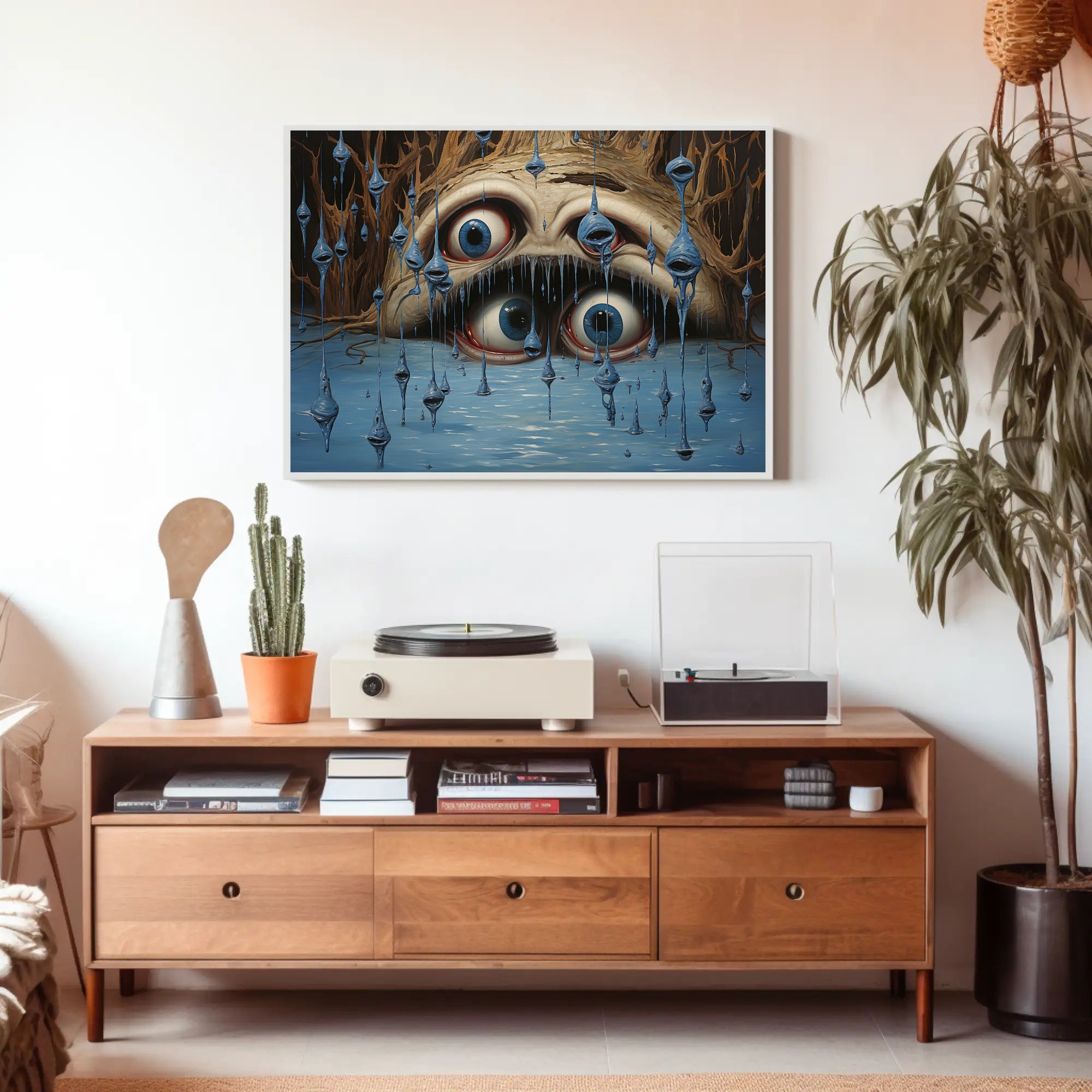 Surreal Face with Eyes Fantasy or Mythology Poster