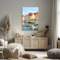 Copenhagen Nyhavn Waterfront Scene Urban or Cityscape Poster