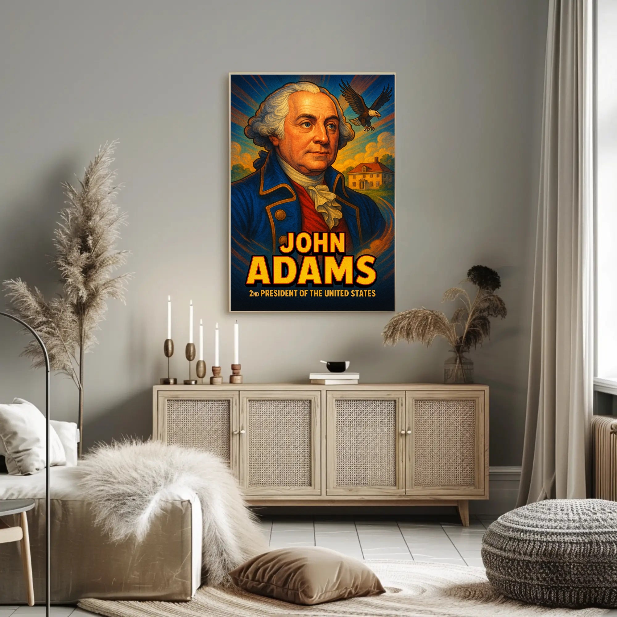 2nd President American Heritage Historical or Presidential Poster PosterGoat