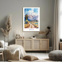 Majestic Andes Mountain Landscape Travel Poster PosterGoat