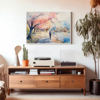 Serene Stroll Among Cherry Blossoms Poster