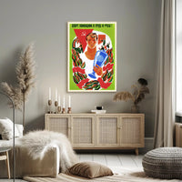 Soviet Sports Propaganda Poster with Patriotic Vintage Style