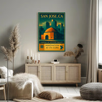 San Jose Tech Cityscape Urban or Cityscape Poster