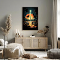 Cosmic Sunset Escape Poster