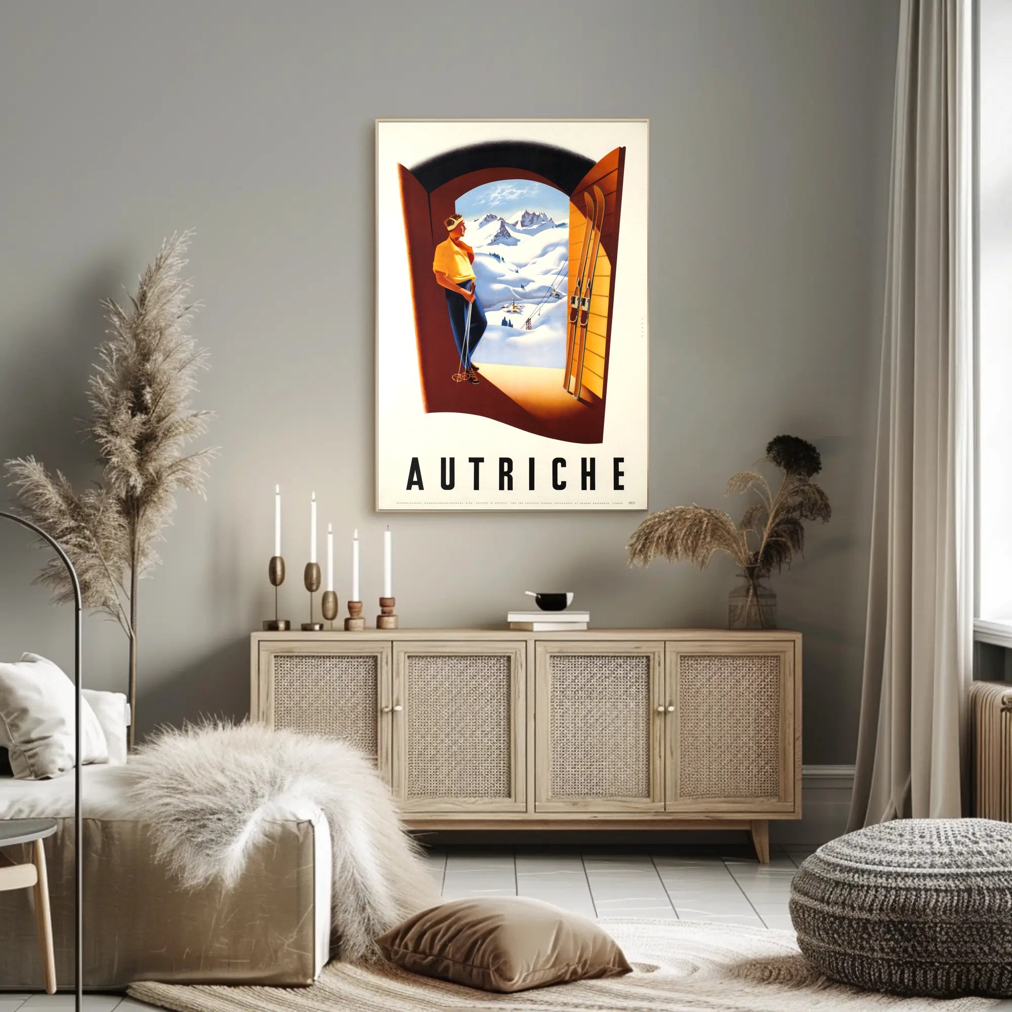 Skiing in Austria Poster PosterGoat