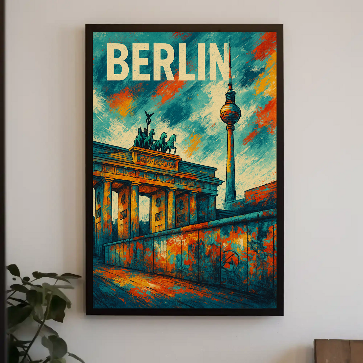 Berlin Landmark Urban Edge Travel Poster