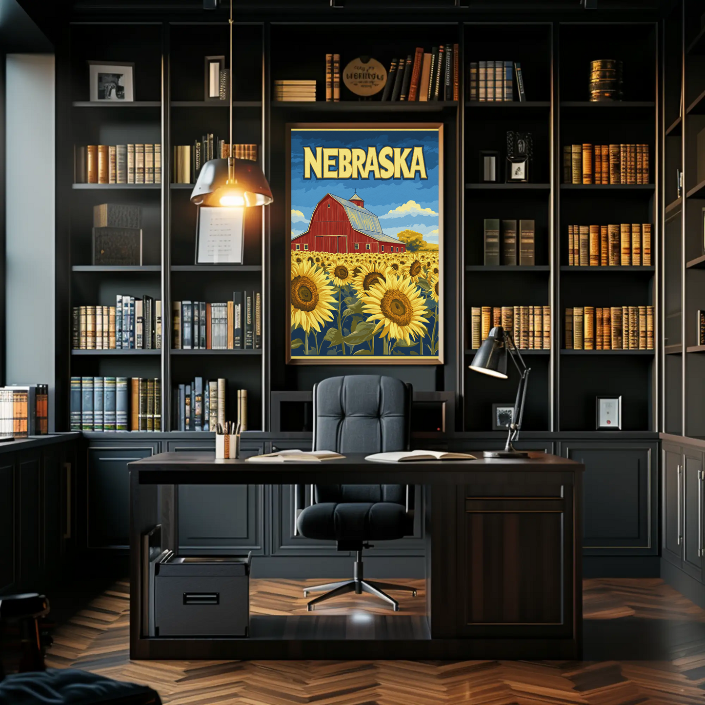 Nebraska Sunflower Fields Poster