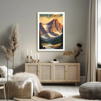 Rocky Mountain National Park Vintage Travel Poster