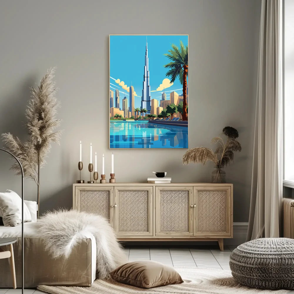 Dubai Skyline Luxury Poster: Modern Urban Oasis