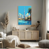 Dubai Skyline Luxury Poster: Modern Urban Oasis