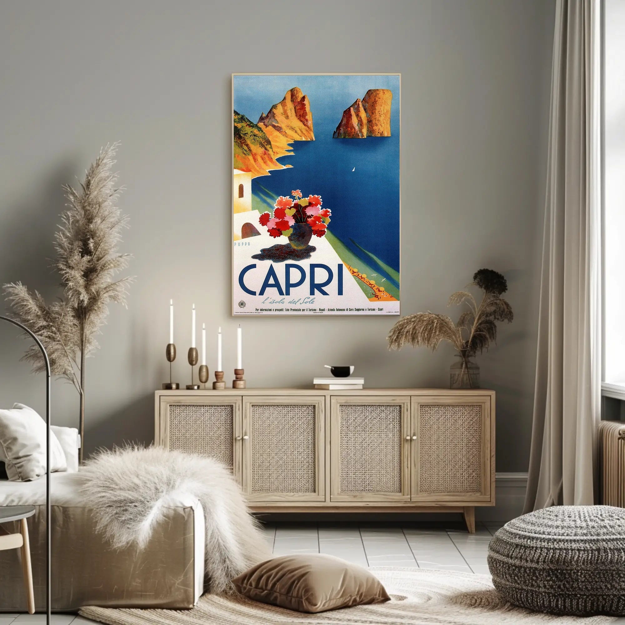 Capri Isola del Sole Travel Poster PosterGoat