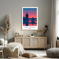 Charles Bridge Twilight Artistry Cultural or Heritage Poster