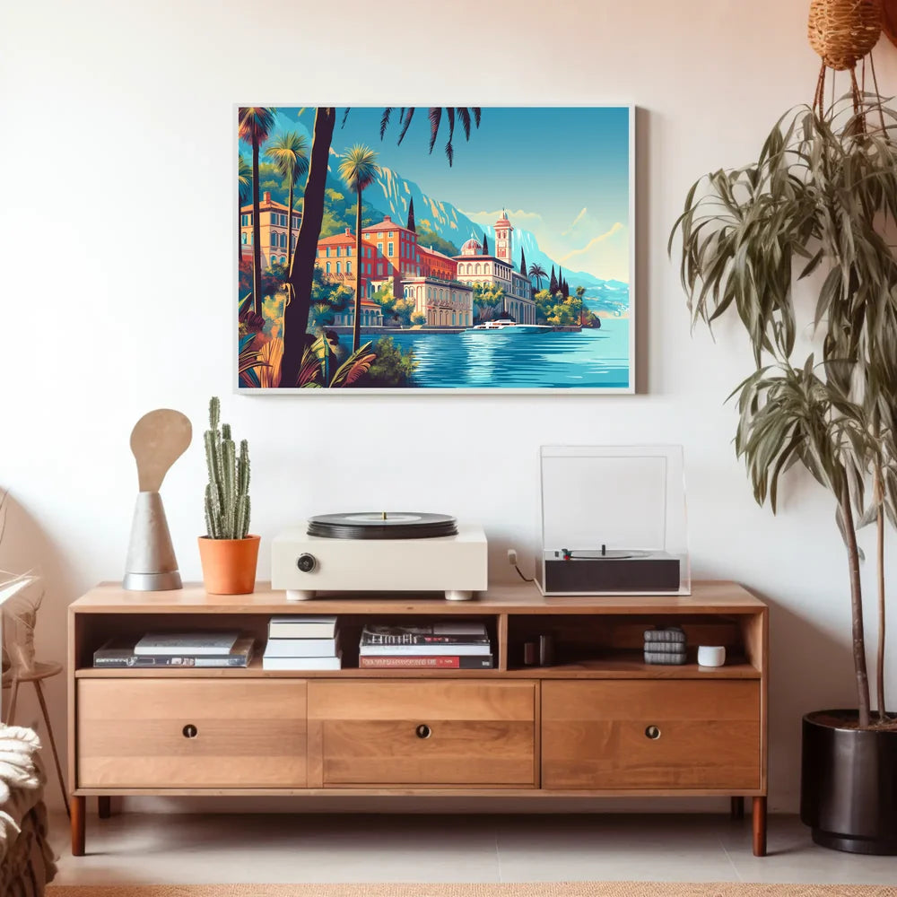 Mediterranean Coastal Escape: Vintage Travel Poster Art