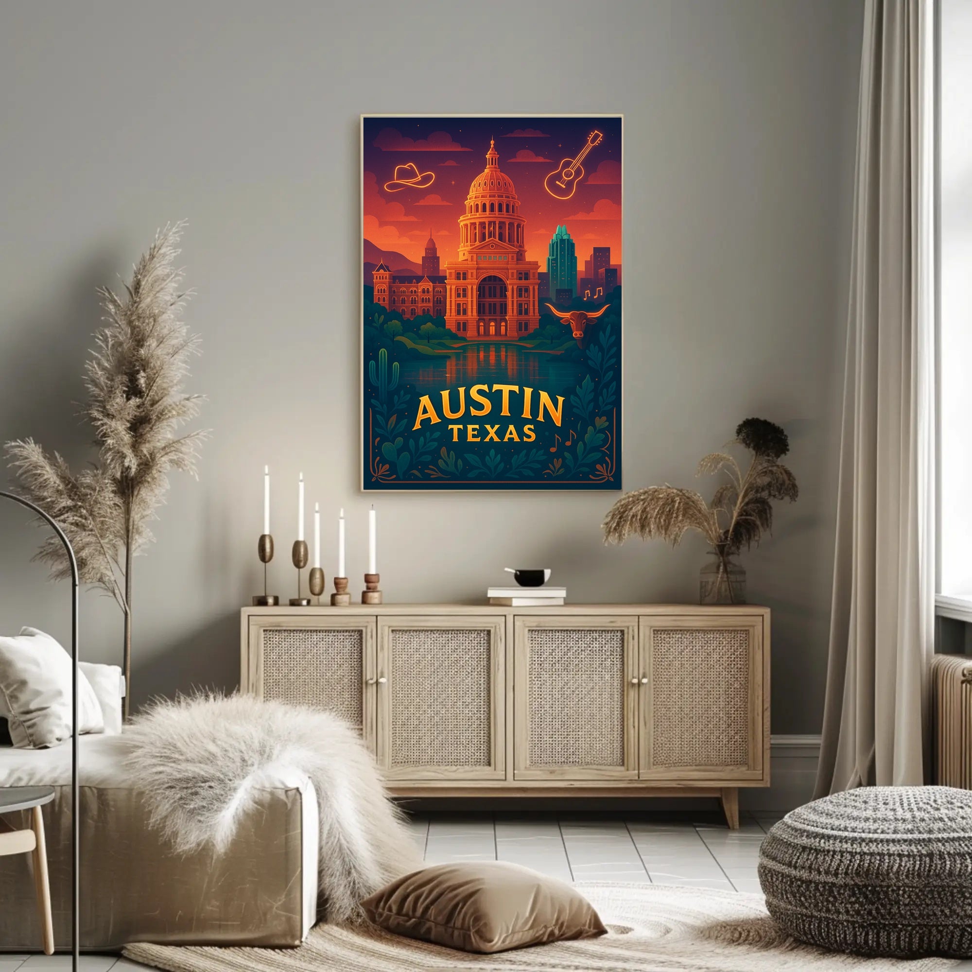 Vibrant Austin Cityscape Poster