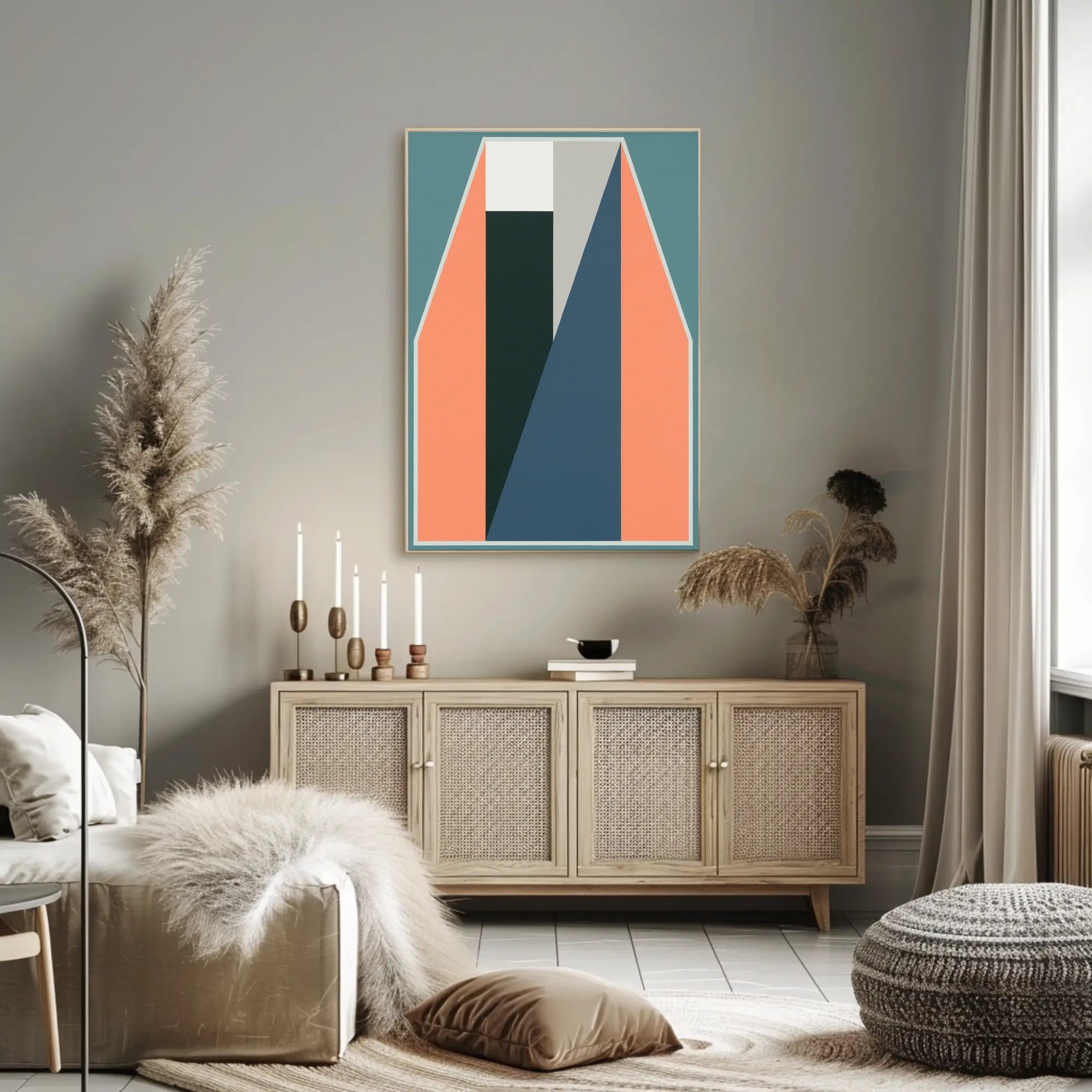 Geometric Abstraction Poster Modern Minimalist Print