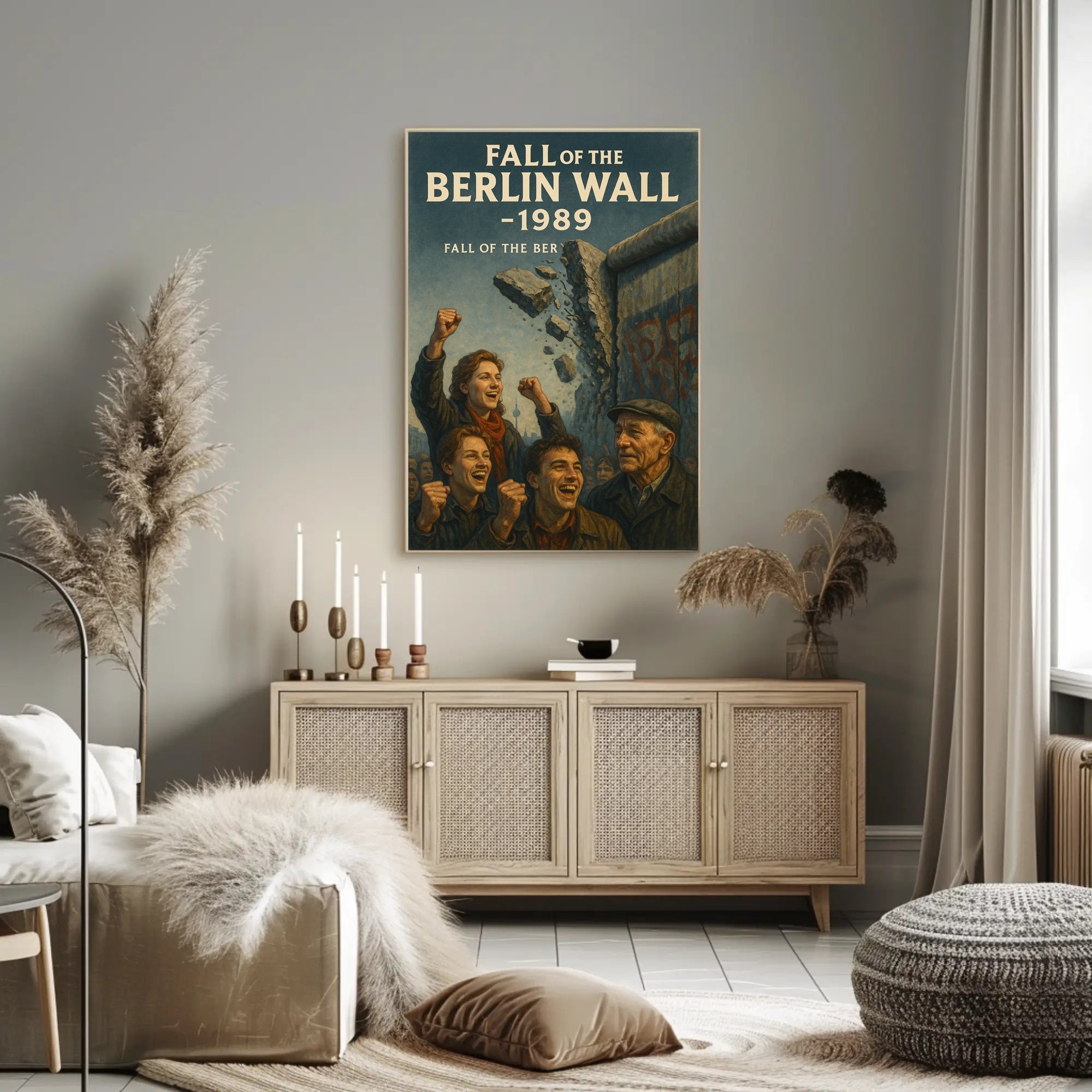 Fall of the Berlin Wall 1989 Poster PosterGoat
