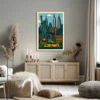 Iconic New York City Vibes Poster