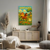 Kentucky Farm Life Rustic Vintage Poster