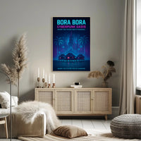 Bora Bora Cyberpunk Oasis: Futuristic Sci-Fi Poster PosterGoat
