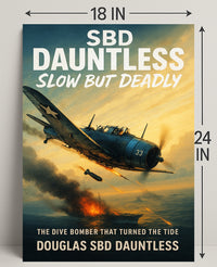 Douglas SBD Dauntless The Dive Bomber Poster PosterGoat
