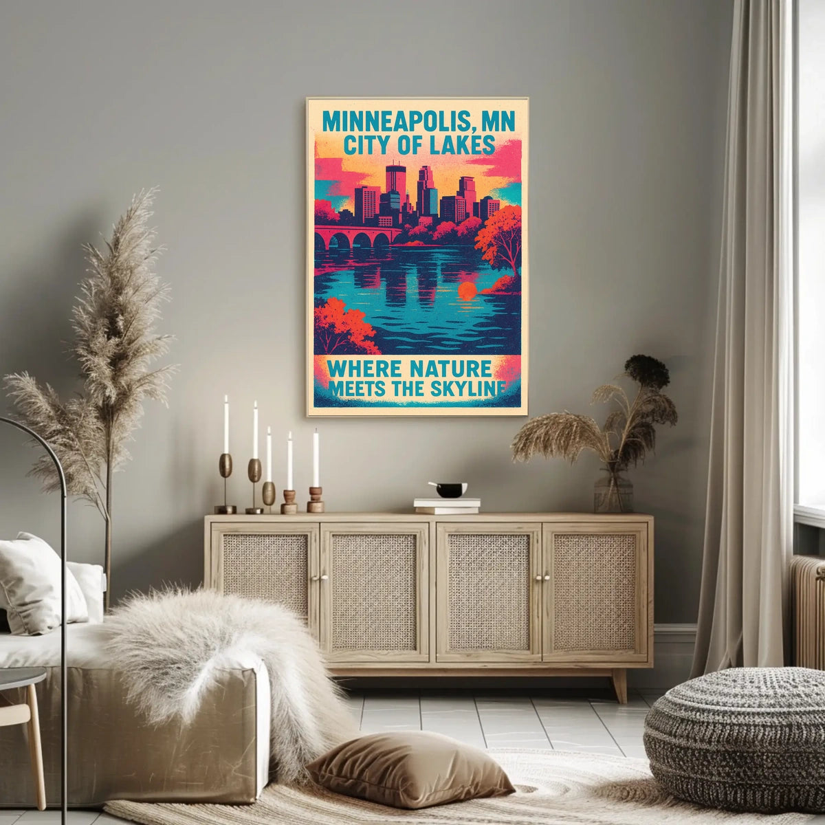 Minneapolis, MN City of Lakes Poster