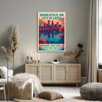 Minneapolis, MN City of Lakes Poster