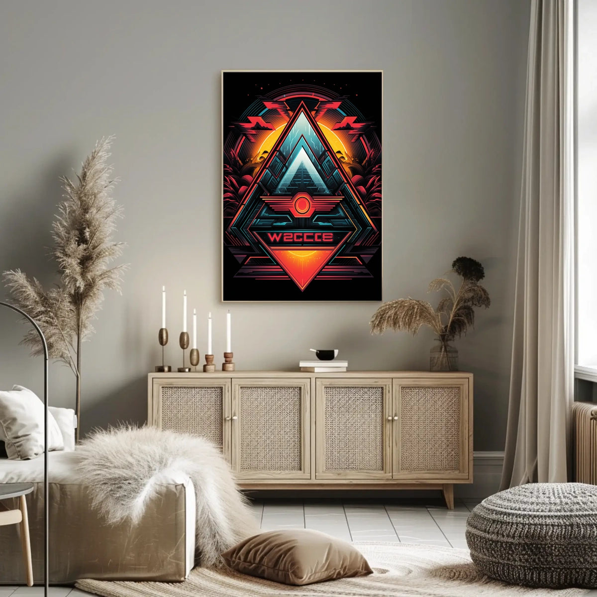 Geometric Sunrise Poster