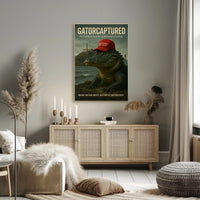 Alligator in Red Cap Political or Propaganda Poster PosterGoat