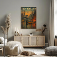 New York City Urban Evening Poster