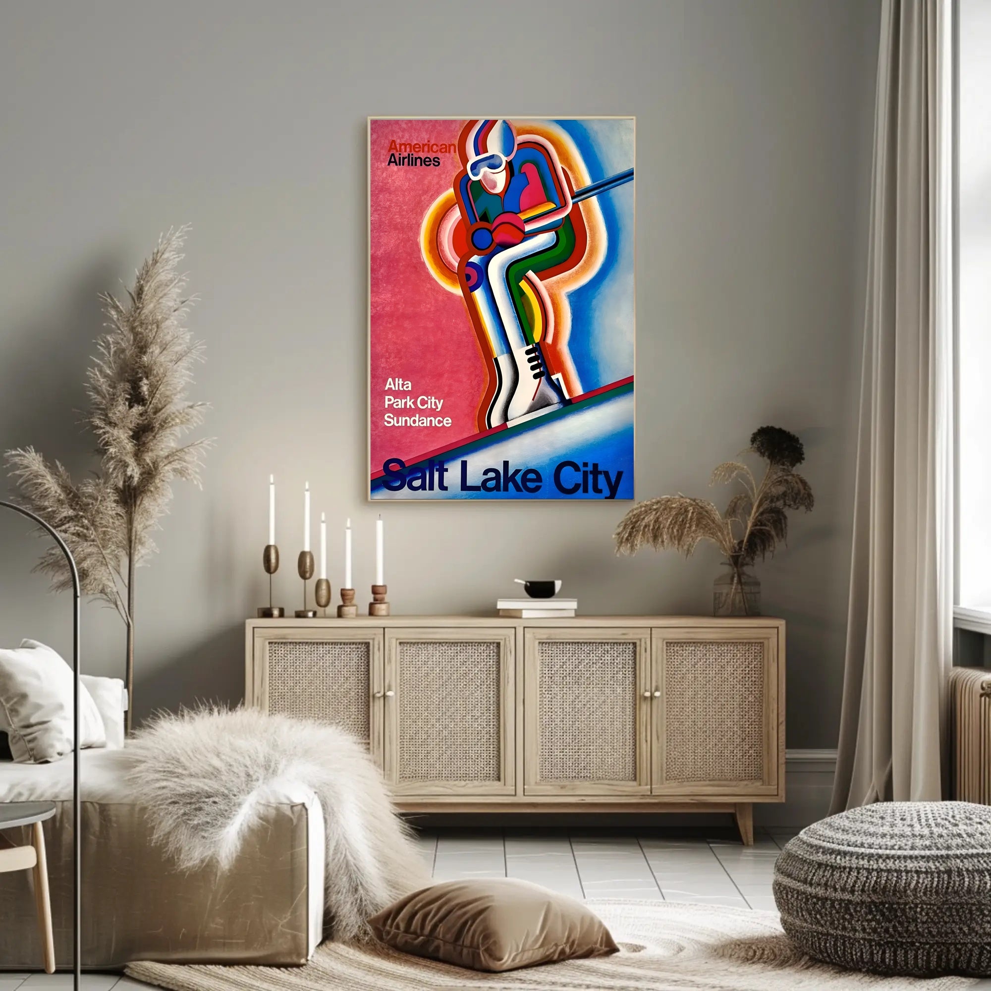 Salt Lake City Ski Destinations Poster PosterGoat