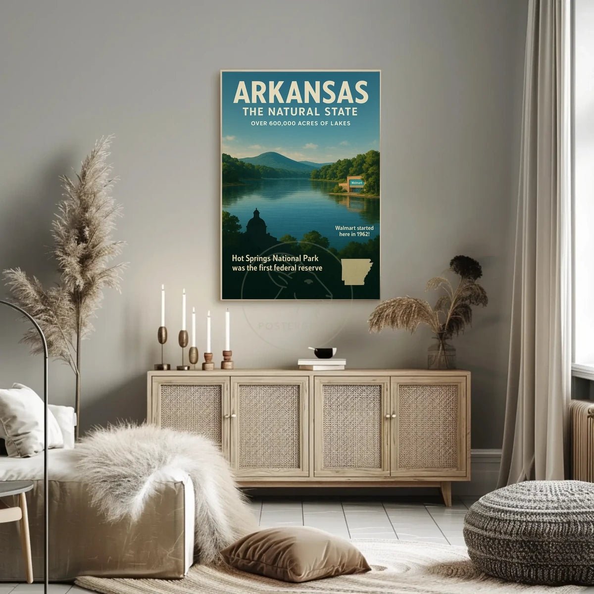 Arkansas Natural Beauty Vintage Cultural Heritage Poster