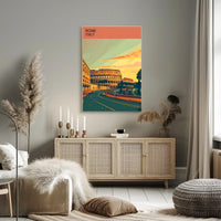 Rome Colosseum Urban Landscape Travel Poster