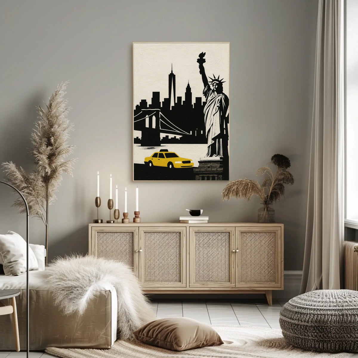 Iconic New York City Poster Bold Cityscape For Home Decor