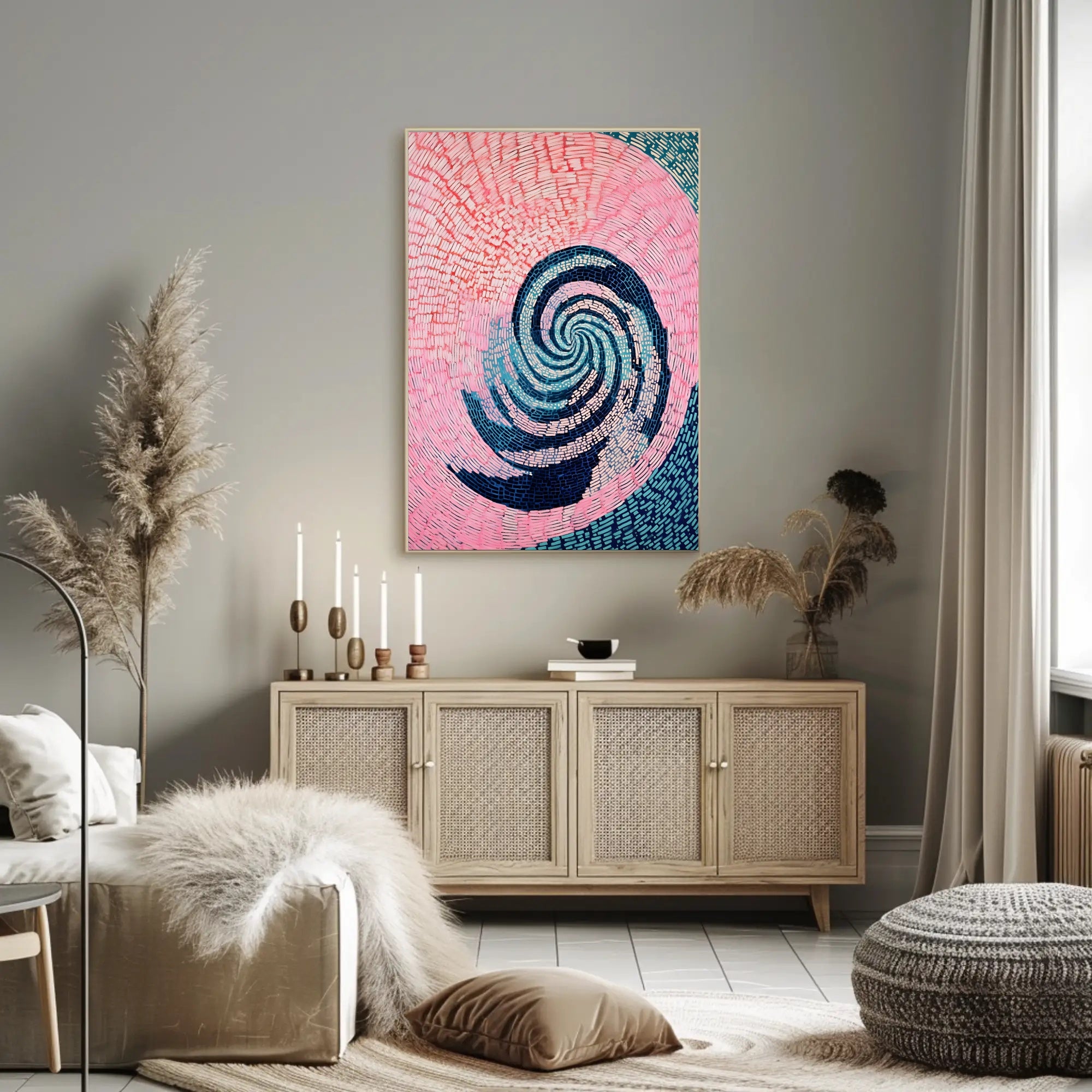 Swirling Mosaic Abstract Poster Wall Art Print