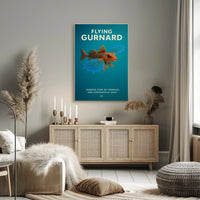 Flying Gurnard Marine Life Educational Poster PosterGoat
